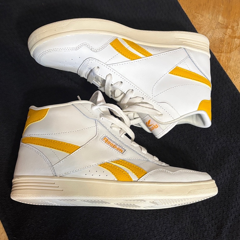 Reebok White and Yellow Women's Sneakers - Picture 5 of 6